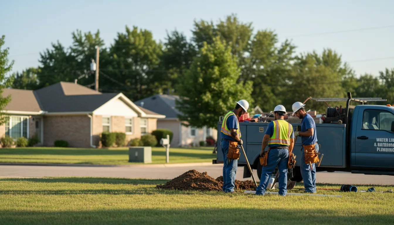 Residential water line and bathroom plumbing service in Valley Farms, AZ
